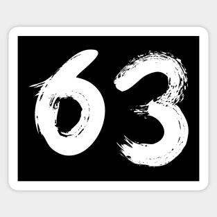 Number 63 Sticker